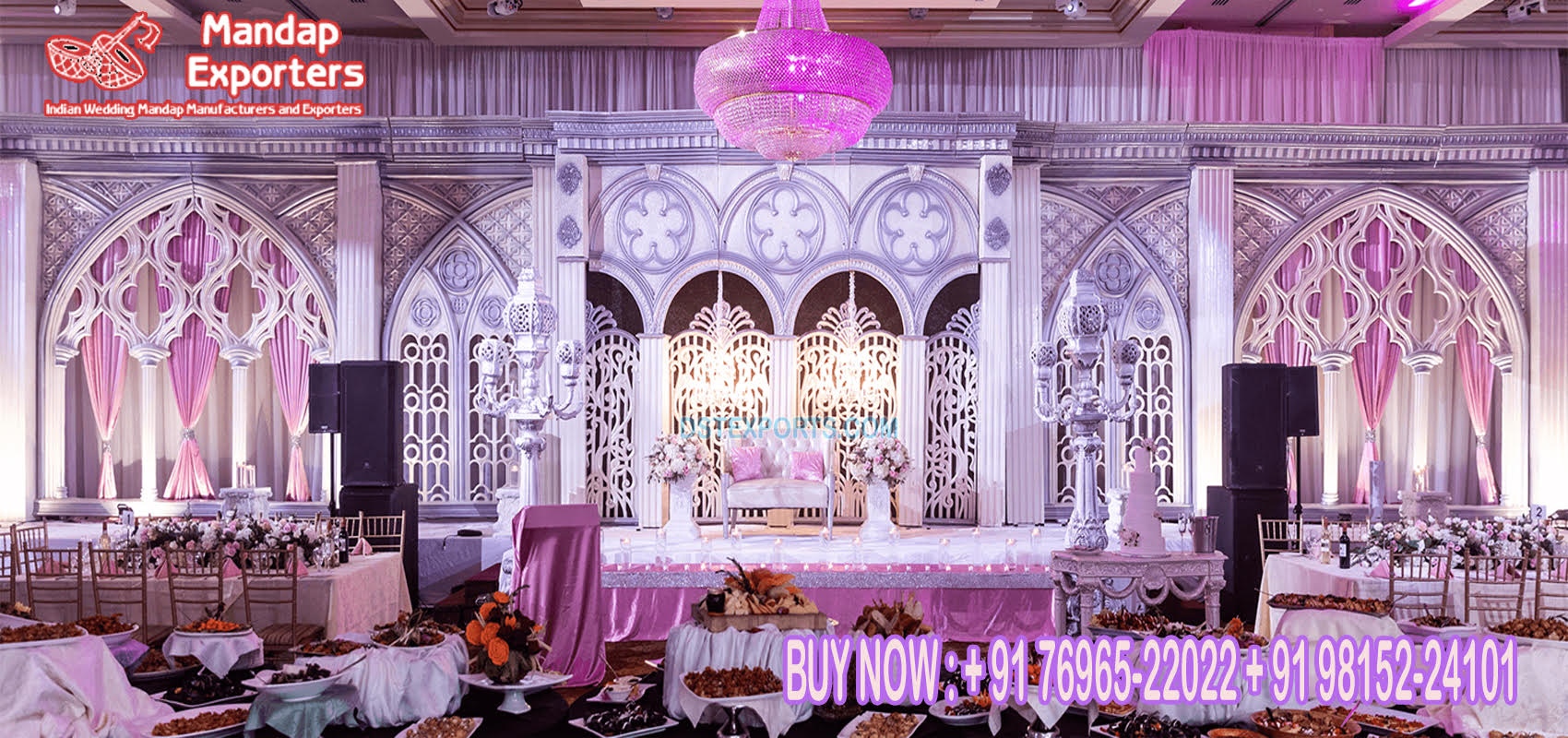 Grand Big Fat Asian Wedding Stage Decoration