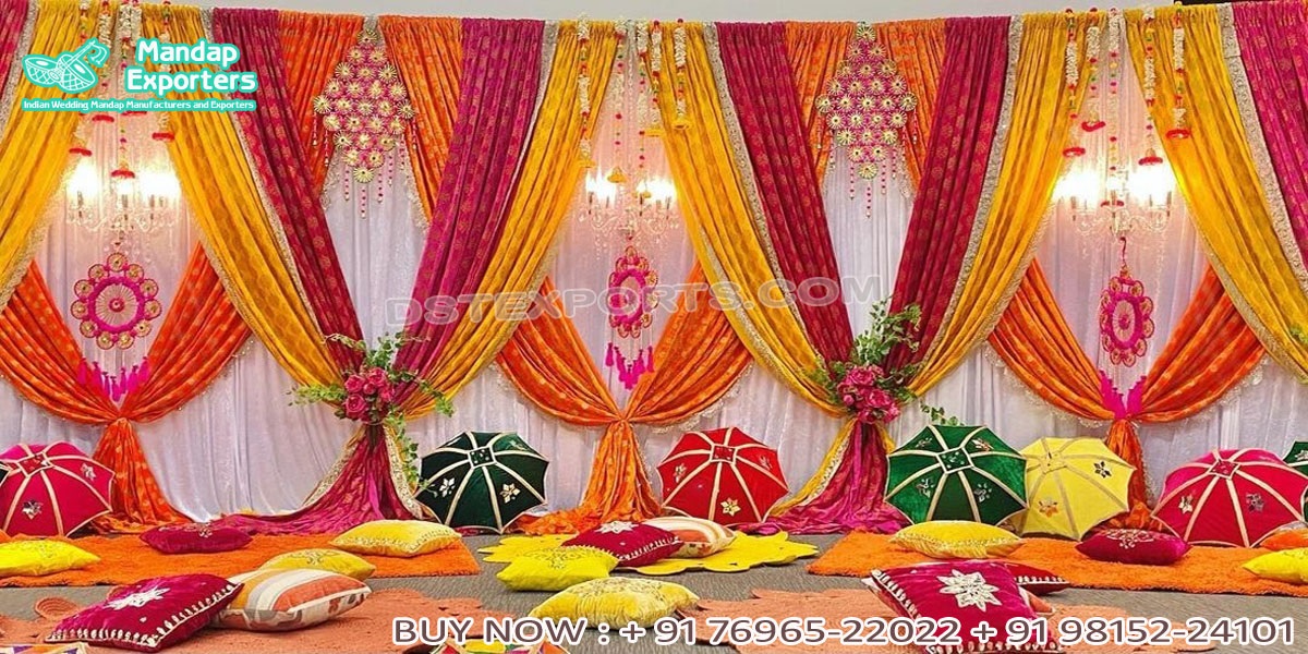 Indian Wedding Sangeet Ceremony Stage Decor