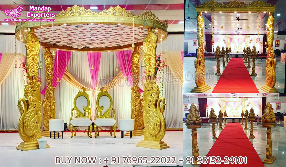 Prettiest Hindu Wedding Swan Design Mandap Set