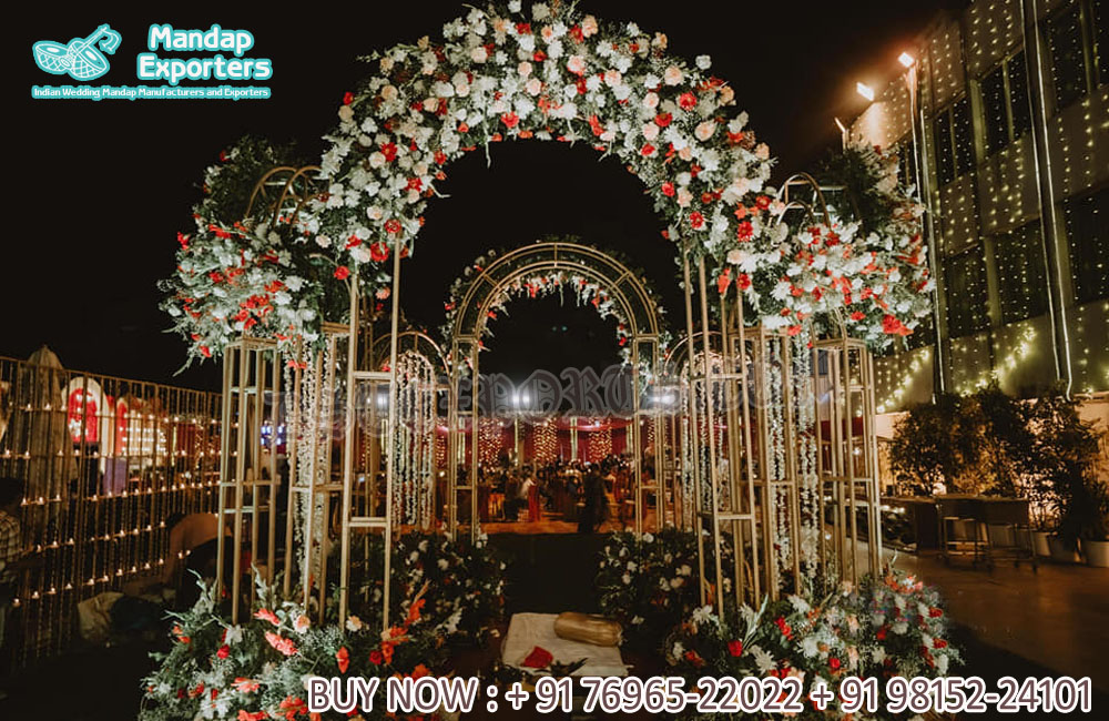 Inspiration Hindu Wedding Event Metal Mandap/Chuppah