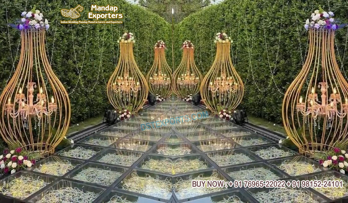 Outdoor Wedding Gold Metal Props Decoration