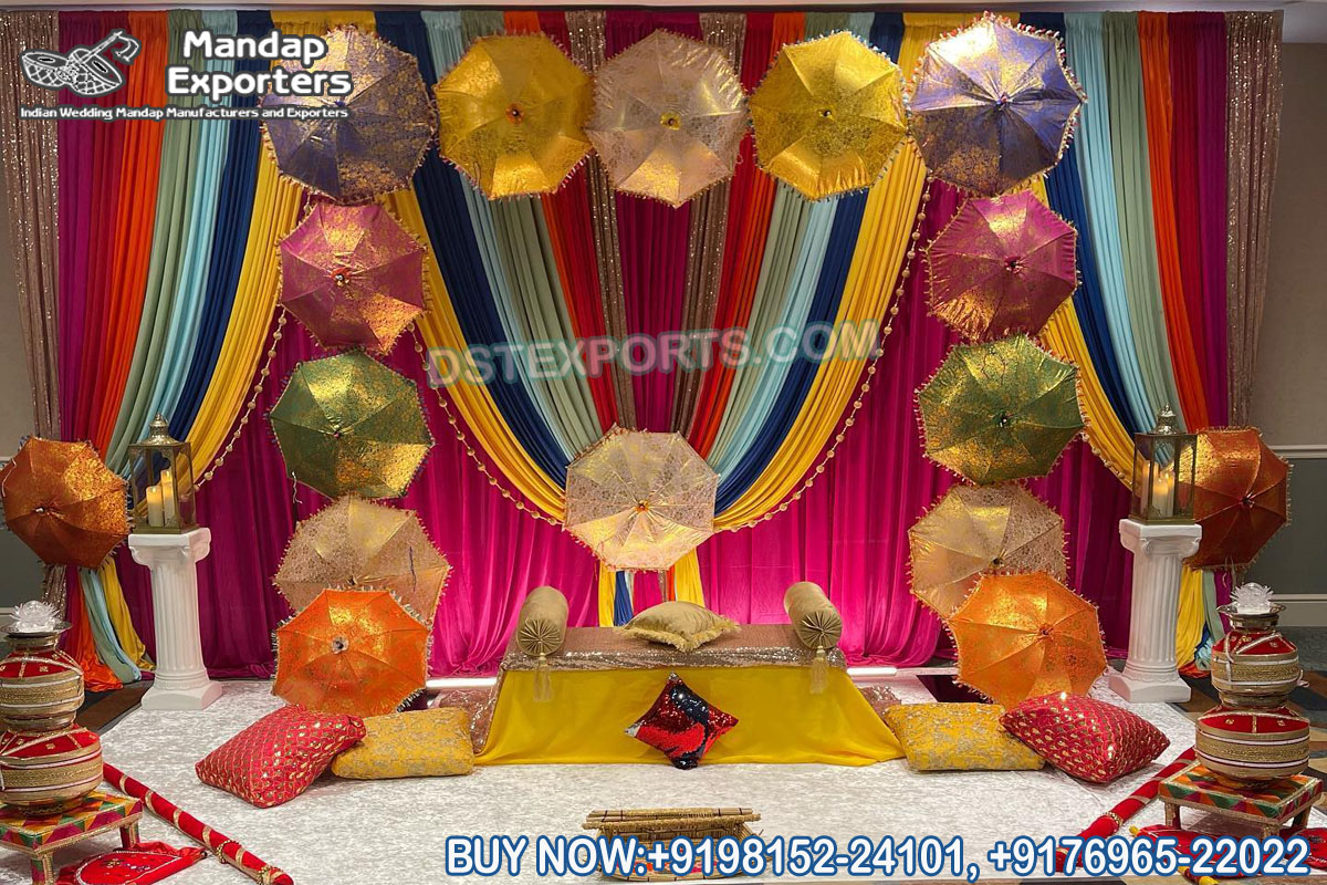 Punjabi Theme Wedding Batna Ceremony Stage Decoration