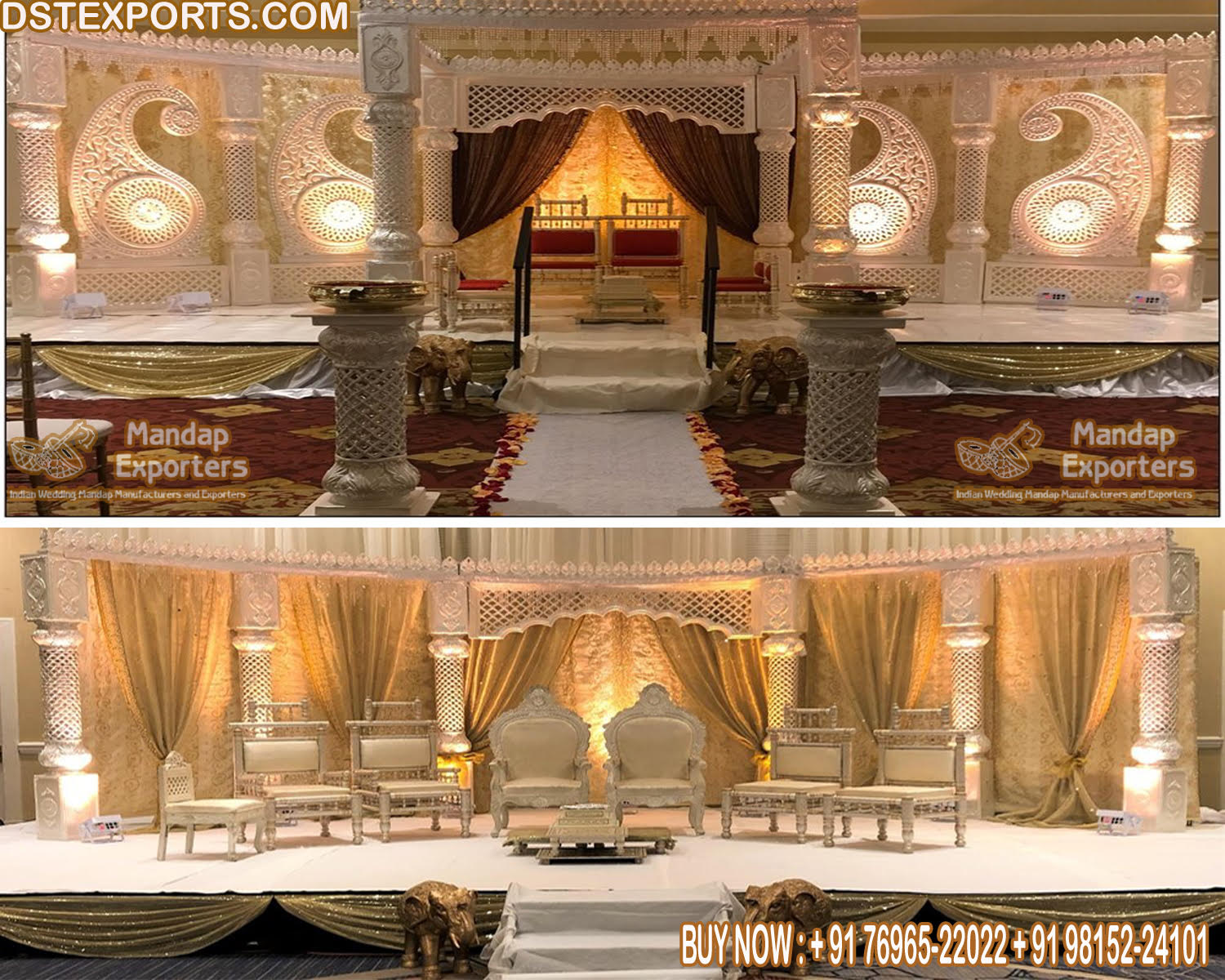 Rajwada Theme Wedding Mandap Cum Stage Setup