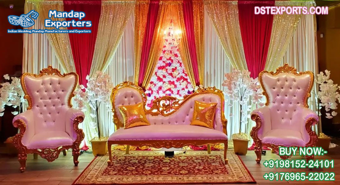 Muslim Walima Nikah Stage Couple Sofa Set