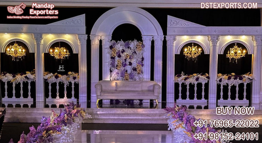 Grand Canadian Wedding Decor Roman Stage Setup