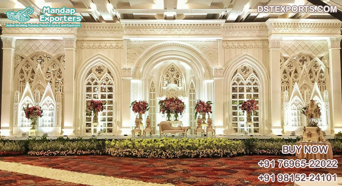Grand Fiber Stage for Bollywood Wedding Function