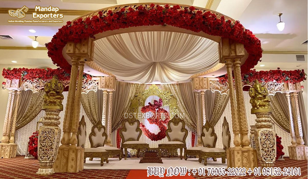 Grand North Indian Wedding FRP Mandap Setup Grand North Indian Wedding FRP Mandap Setup