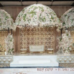Grand Western Wedding Stage Candle Wall With Dome