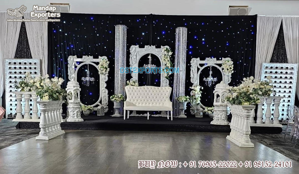 Indoor Western Wedding Reception Stage Decor