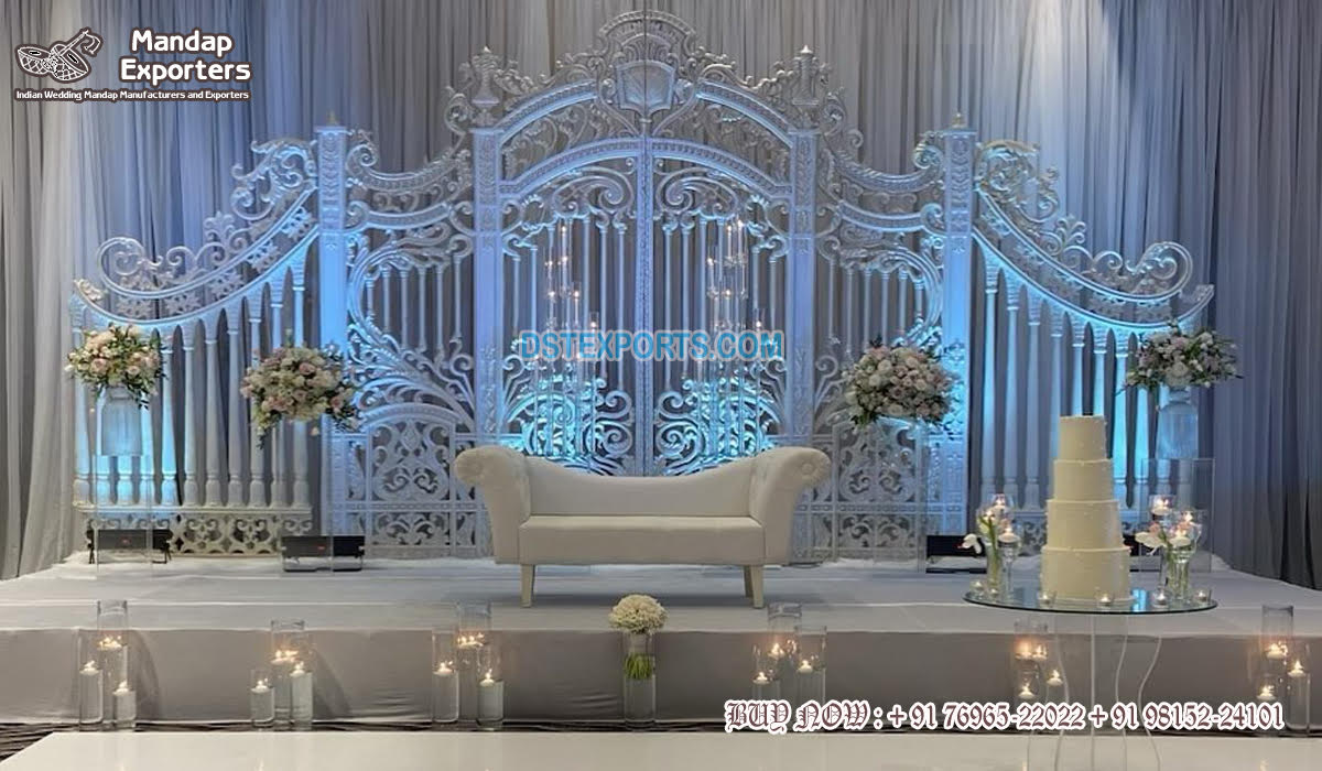 Modernistic English Wedding Gate Frame Setup