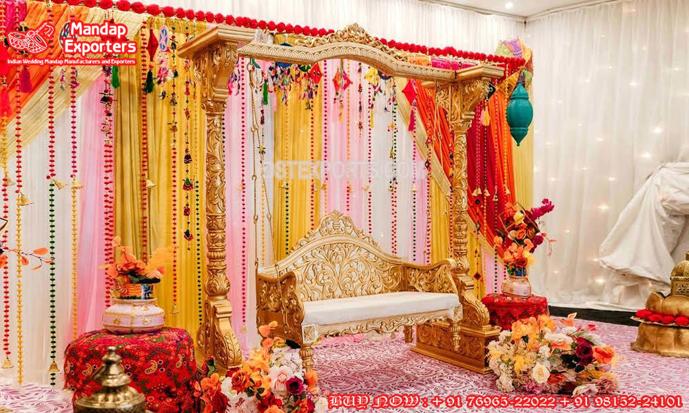 Blooming Wedding Mehndi Night Swing For Bride