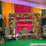 Muslim DJ & Mehndi Night Colorful Stage Decoration