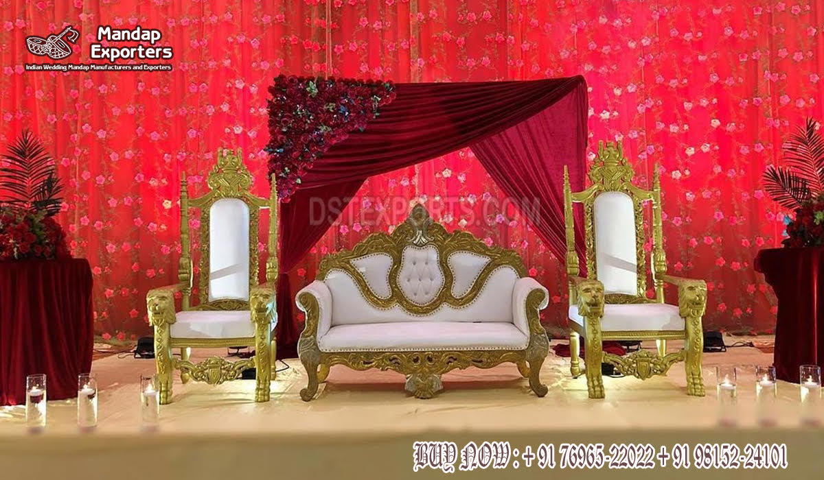 Royal Wedding Designer Loveseat Throne & Chairs