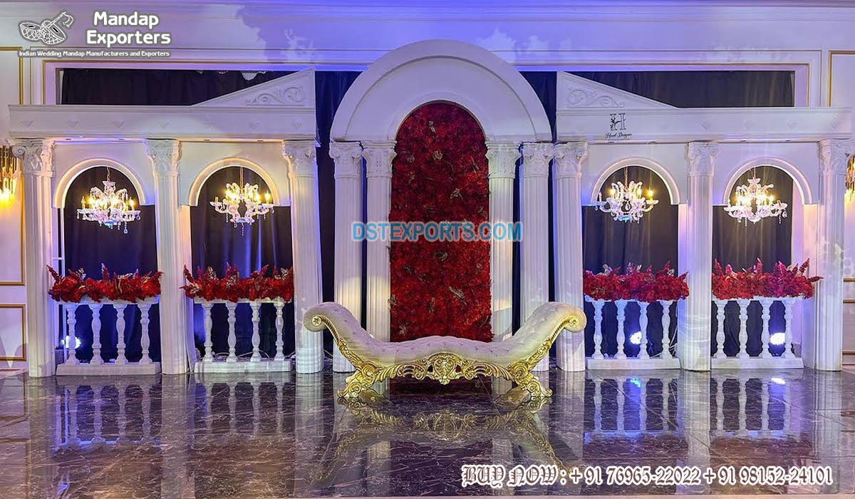 Grand Roman Theme Wedding Stage Decoration