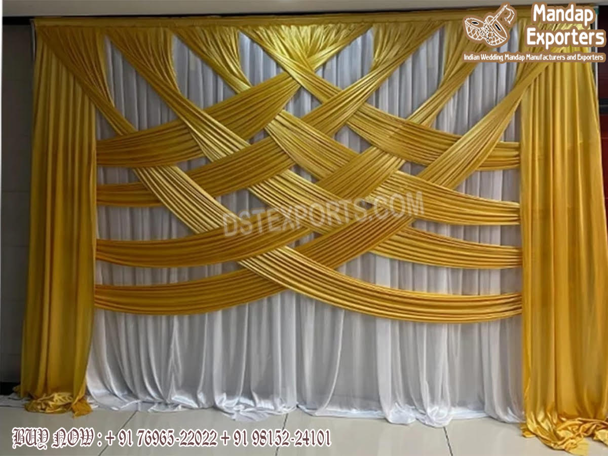 Haldi Ceremony Wedding Stage Background Curtain