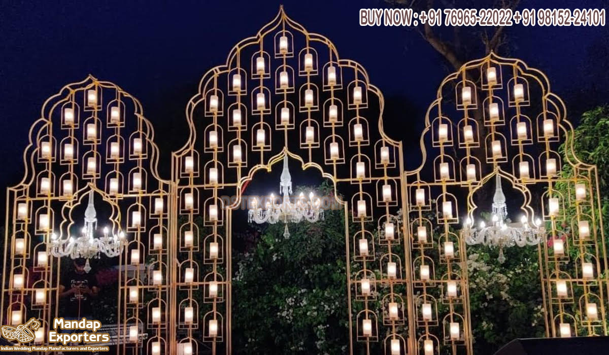 Sparkling Arch Style Candle Wall For Wedding Decor Sparkling Arch Style Candle Wall For Wedding Decor