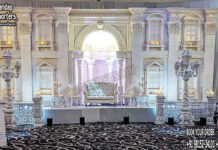 Grand Victorian Window Style Reception Stage