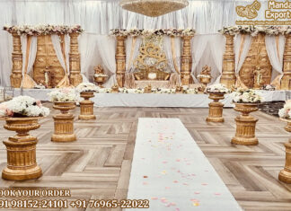 Big Fat South Indian Wedding Reception Stage Decor