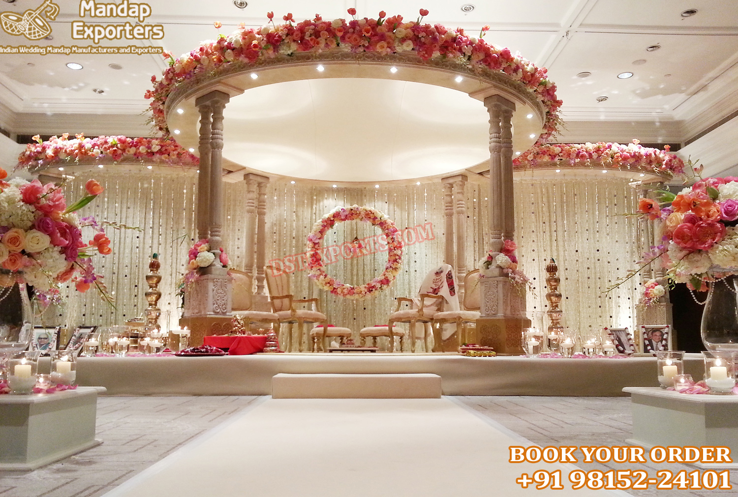 Modish Look Double Pole Wedding Mandap