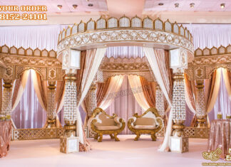 Grand Rajwada Theme Fiber Wedding Mandap