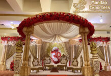 Trending Wedding Triple Pillars Round Mandap