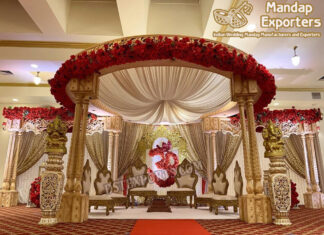 Trending Wedding Triple Pillars Round Mandap