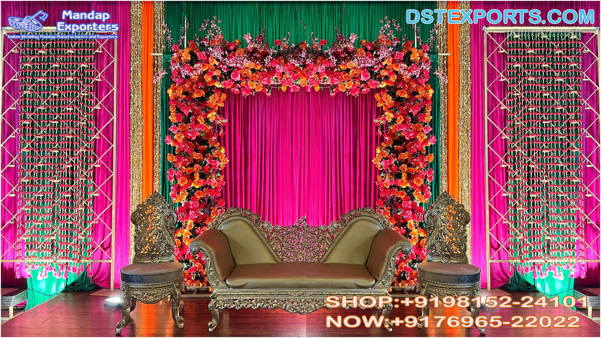 Pakistani Wedding Style Bridal Sofa with Chairs Pakistani Wedding Style Bridal Sofa with Chairs