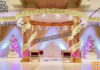 Glamorous Golden Carved Wedding Mandap