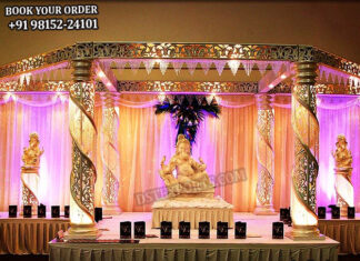 Classy Hindu Wedding Ganesha Theme Mandapam