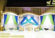 Traditional Mustache Mandap Cum Stage For Indian Weddings