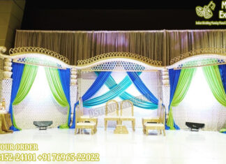 Traditional Mustache Mandap Cum Stage For Indian Weddings