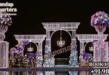 Fancy Christian Wedding Reception Night Stage