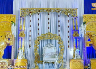 South Indian Style Pithi Ceremony Stage Setup