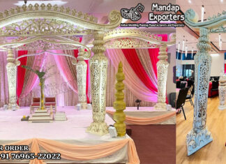 Grand Dhanush Style Wedding Mandap Setup Grand Dhanush Style Wedding Mandap Setup