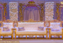 Maharaja Design Wedding Three Seater Sofa With Chair