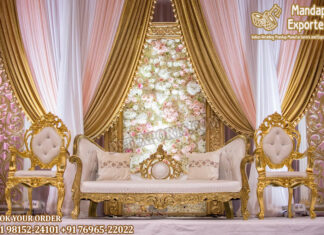 Elegant Wedding Sofa Set for Engagement Ceremony