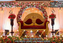 Designer Peacock Carved Wedding Sofa Designer Peacock Carved Wedding Sofa