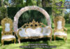 Luxury White Gold Sofa Set For Wedding Reception Luxury White Gold Sofa Set For Wedding Reception