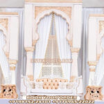 Elegant White Asian Wedding Stage Setup