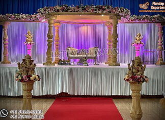 Ravishing Round Wooden Mandap for Marriage Ravishing Round Wooden Mandap for Marriage