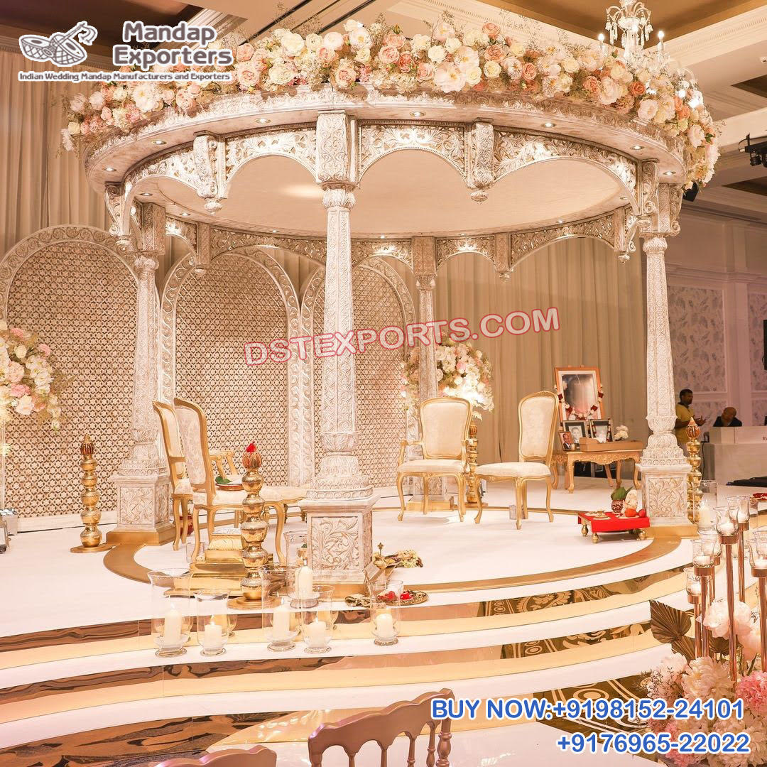 Maharani Wedding Round Shape Fiber Mandap