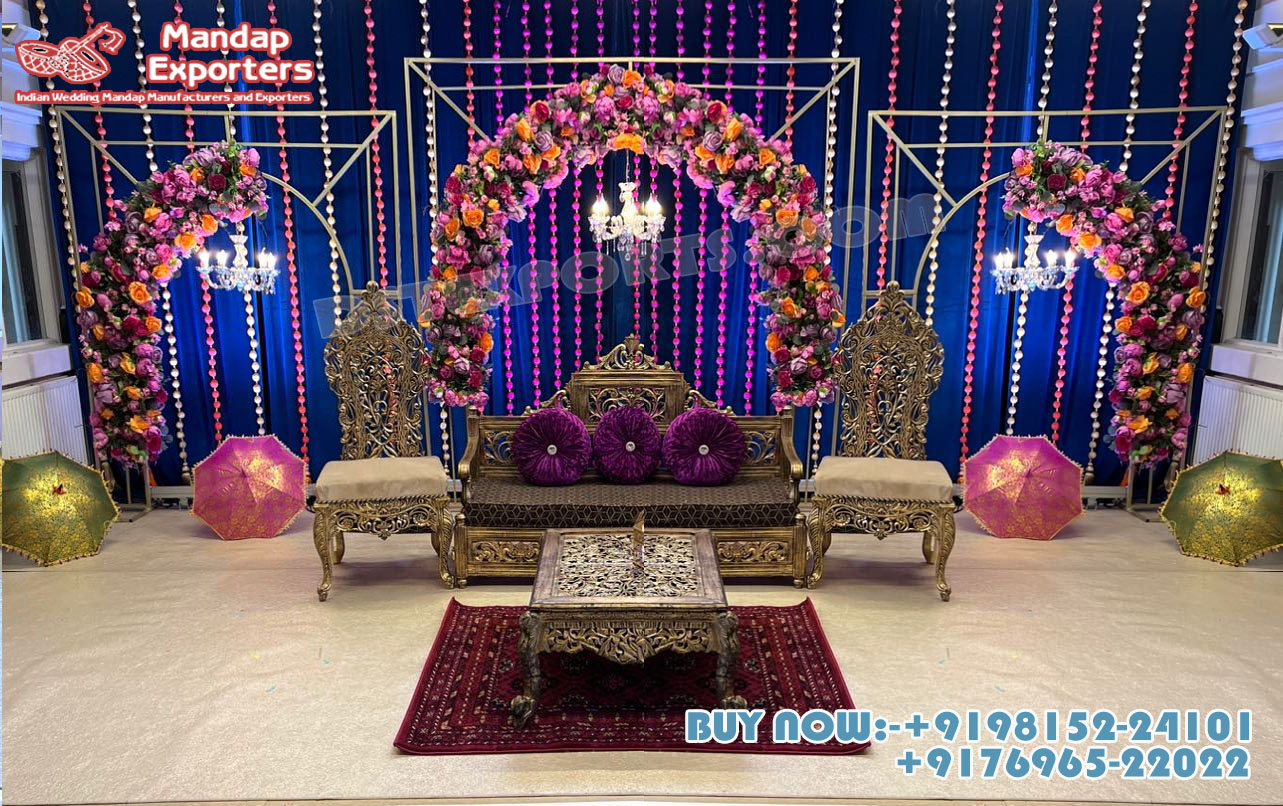 Pakistani Wedding Mehndi Ceremony Event Stage