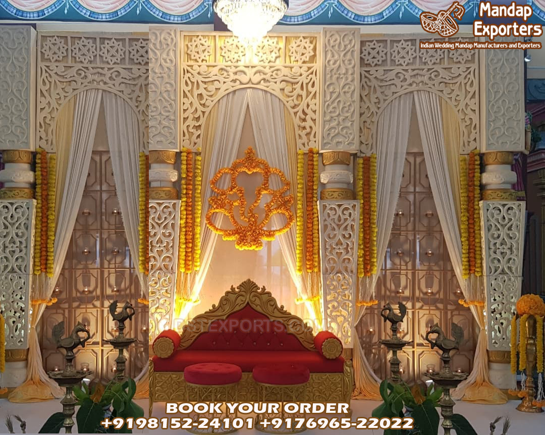 Rajwada Theme Wedding Stage Decor 