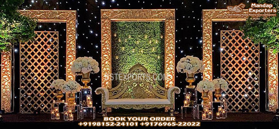 Stylish Backdrop Frames For Reception Ceremony