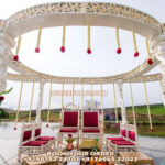 Stylish Peacock Design Outdoor Wedding Mandap
