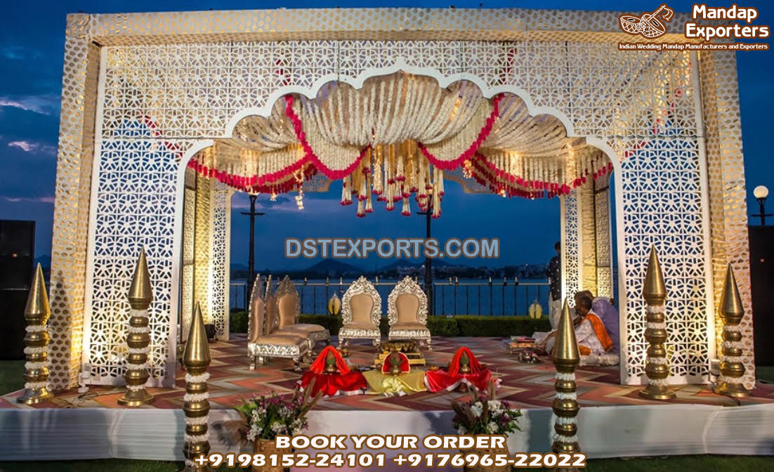 Trendy Laser Cut Mandap For Outdoor Wedding