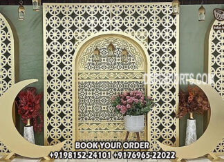 Decorative Islamic Nikah Stage Laser Cut Frames Decorative Islamic Nikah Stage Laser Cut Frames
