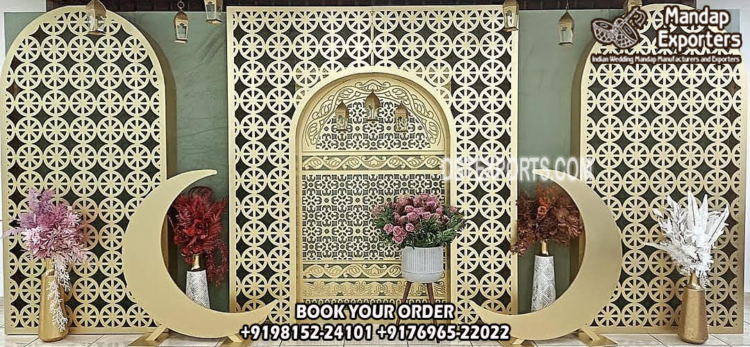 Decorative Islamic Nikah Stage Laser Cut Frames