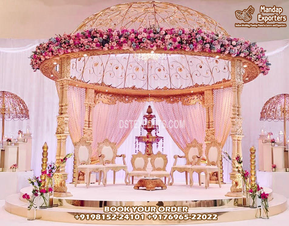 Indoor Indian Wedding Dome Mandap Setup