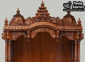 Large Size Hand Crafted Wooden Temple For Home Large Size Hand Crafted Wooden Temple For Home